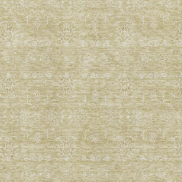 HomeRoots 5' X 8' Beige Floral Area Rug – Washable, UV-Protected, Stain-Resistant for Family-Friendly Spaces 656875