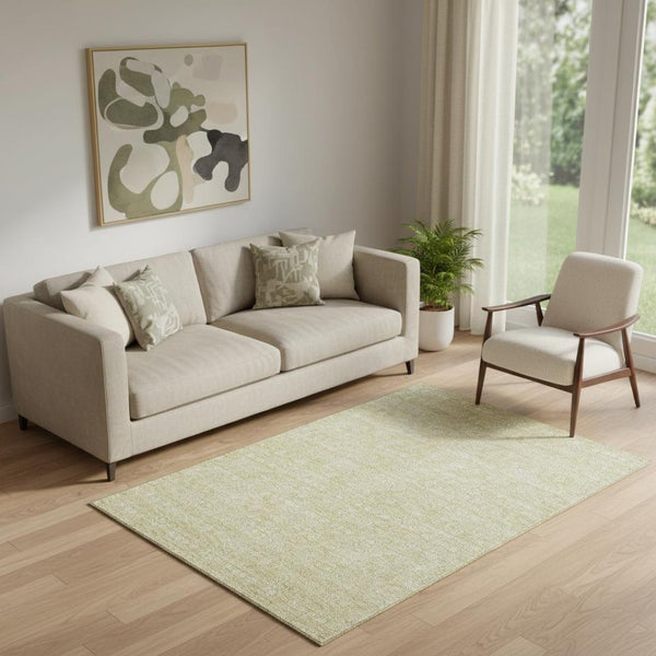 HomeRoots 5' X 8' Beige Floral Area Rug – Washable, UV-Protected, Stain-Resistant for Family-Friendly Spaces 656875