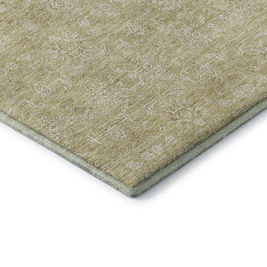 HomeRoots 8' X 10' Beige and Ivory Floral Area Rug - Washable, UV Protected, Stain Resistant, Durable Design 656877