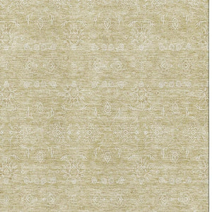 HomeRoots 8' X 10' Beige and Ivory Floral Area Rug - Washable, UV Protected, Stain Resistant, Durable Design 656877