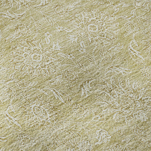 HomeRoots 8' X 10' Beige and Ivory Floral Area Rug - Washable, UV Protected, Stain Resistant, Durable Design 656877