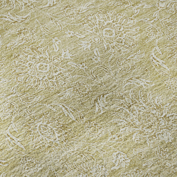 HomeRoots 8' X 10' Beige and Ivory Floral Area Rug - Washable, UV Protected, Stain Resistant, Durable Design 656877