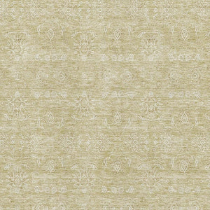 HomeRoots 9' X 12' Beige and Ivory Floral Area Rug - Washable, UV-Protected, Stain-Resistant for Family Homes 656878