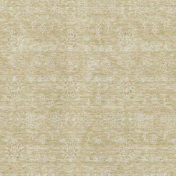 HomeRoots 9' X 12' Beige and Ivory Floral Area Rug - Washable, UV-Protected, Stain-Resistant for Family Homes 656878