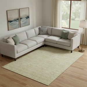 HomeRoots 10' X 14' Beige Floral Area Rug - Washable, UV Protected, & Stain Resistant for Family Living Spaces 656879