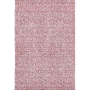 HomeRoots 5' X 8' Blush and Ivory Floral Area Rug - Washable, Stain-Resistant, UV Protected for Family Spaces 656881