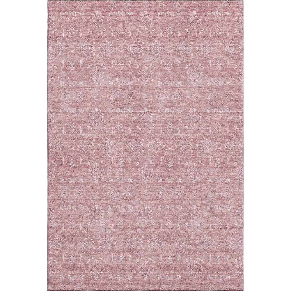 HomeRoots 8' X 10' Blush and Ivory Floral Area Rug – Durable, Washable, UV Protected for Homes with Kids & Pets 656883