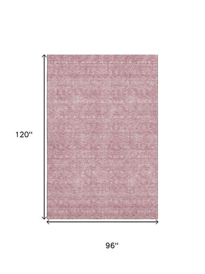 HomeRoots 8' X 10' Blush and Ivory Floral Area Rug – Durable, Washable, UV Protected for Homes with Kids & Pets 656883
