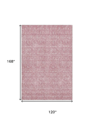 HomeRoots 10' X 14' Blush and Ivory Floral Washable Area Rug - Durable, UV-Protected, Perfect for Family Spaces! 656885