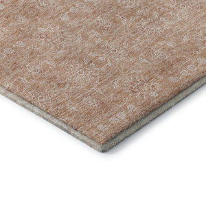 HomeRoots 5' X 8' Coral Floral Area Rug - Washable, UV Protected, Pet-Friendly with Timeless Style & Comfort 656887