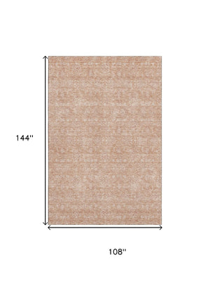 HomeRoots 9' X 12' Coral Ivory Floral Washable Area Rug – Durable, Kid & Pet-Friendly with UV Protection 656890