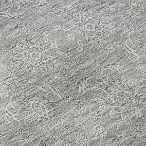 HomeRoots 10' X 14' Gray And Ivory Floral Area Rug – Washable, UV Protected, Stylish, Perfect for High-Traffic Spaces 656897