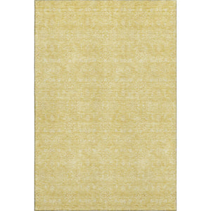 HomeRoots 8' X 10' Floral Washable Area Rug in Amber & Ivory - Stain Resistant, UV Protected for Easy Care 656901