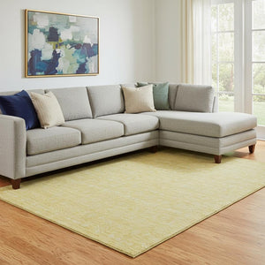 HomeRoots 9' X 12' Amber and Ivory Floral Area Rug – Durable, Washable, UV-Protected for Elegant Living Spaces 656902