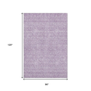 HomeRoots 8' X 10' Floral Area Rug in Lavender & Ivory - Washable, UV-Protected, Stain-Resistant, Family-Friendly 656907