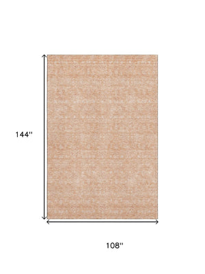 HomeRoots 9' X 12' Elegant Peach & Ivory Floral Area Rug – Durable, Stain-Resistant, UV Protected Design! 656914