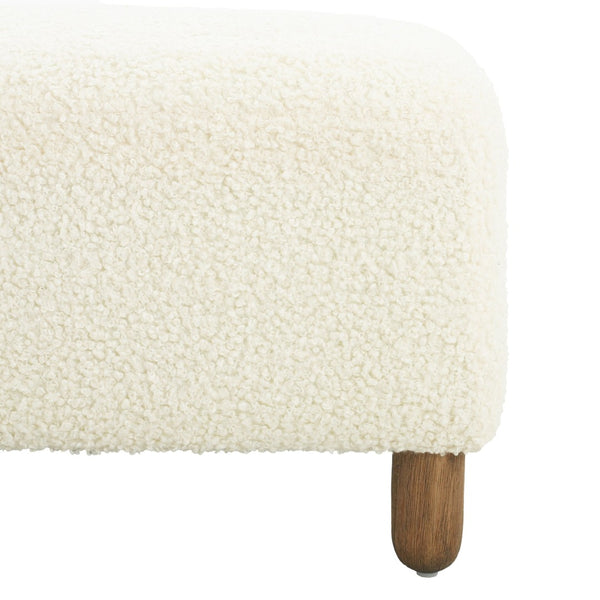 English Elm Comfortable Rectangular Bench Ottoman Foam Cushioned Pine Frame for Living Room Use N769P419107W