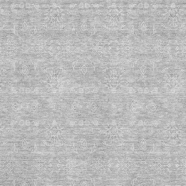 HomeRoots 5' X 8' Elegant Silver and Gray Floral Area Rug - Washable, UV-Protected, Durable for High-Traffic Areas 656923