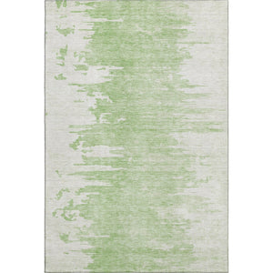 HomeRoots 9' X 12' Artichoke Green Abstract Area Rug - Washable, Stain-Resistant, UV Protected for Busy Homes 656968