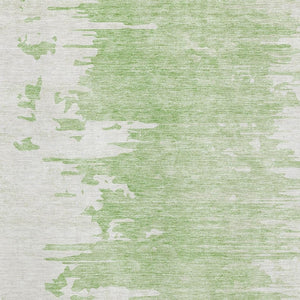 HomeRoots 9' X 12' Artichoke Green Abstract Area Rug - Washable, Stain-Resistant, UV Protected for Busy Homes 656968