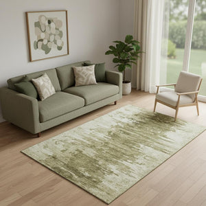HomeRoots 5' X 8' Coffee And Ivory Abstract Area Rug - Washable, UV Resistant, Durable, Stain-Repellent Design 656977