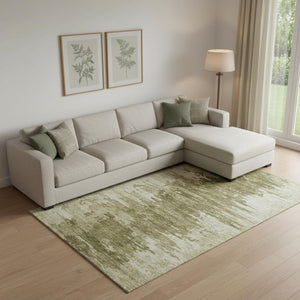HomeRoots 9' X 12' Stylish Coffee & Ivory Abstract Area Rug – Washable, UV-Protected, Durable for Homes & Pets 656980