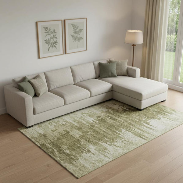 HomeRoots 9' X 12' Stylish Coffee & Ivory Abstract Area Rug – Washable, UV-Protected, Durable for Homes & Pets 656980