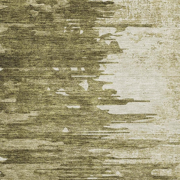 HomeRoots 9' X 12' Stylish Coffee & Ivory Abstract Area Rug – Washable, UV-Protected, Durable for Homes & Pets 656980