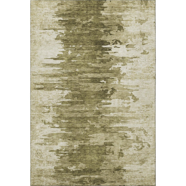 HomeRoots 10' X 14' Coffee and Ivory Abstract Area Rug - Stylish, Washable, UV-Protected for Busy Homes! 656981