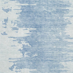 HomeRoots 5' X 8' Sky Blue & Ivory Abstract Area Rug – Washable, UV-Protected, Soft, Modern Design for Any Space 656983