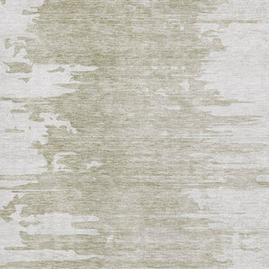 HomeRoots 5' X 8' Taupe And Ivory Abstract Area Rug - Durable, Washable, UV-Protected for Busy Homes! 656995