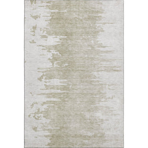 HomeRoots 8' X 10' Taupe and Ivory Abstract Washable Area Rug - Durable, UV-Protected, Easy-Care Design! 656997