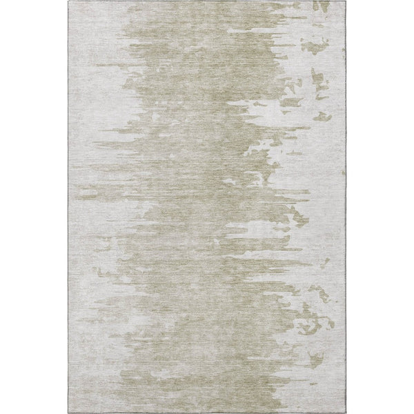 HomeRoots 10' Taupe and Ivory Abstract Washable Area Rug with UV Protection – Perfect for Busy Homes & Style 656999