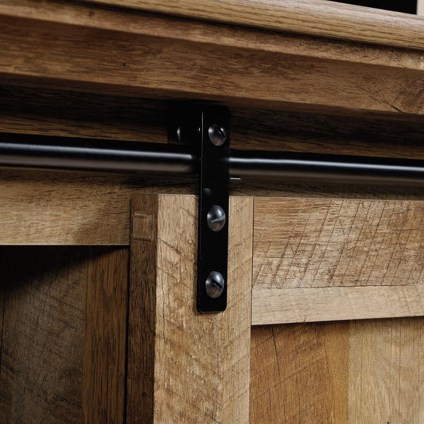 English Elm Credenza, Elegant Brown Tv Stand For 70" Tvs With Adjustable Shelves & Cable Management Solutions B356P402611