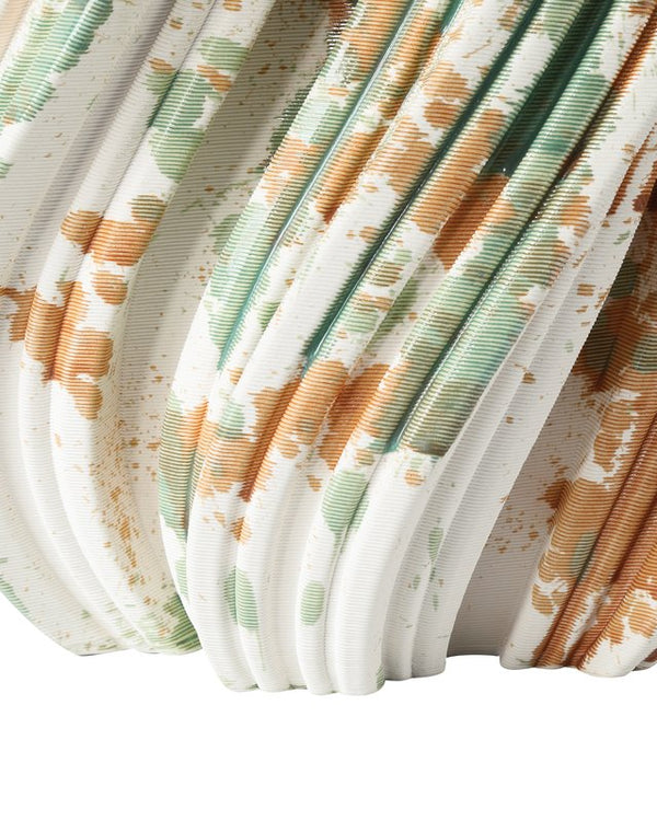 Currey & Company Camouflage Small Vase - Unique 3d-printed Porcelain Accent With Striking Swirl Design And Artistry Multi,Color Porcelain 1200-0987-currey-company