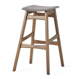 Christopher Knight Home® - Noble House - Emmaline Dark Grey Fabric/ Walnut Finish Bar Stool - Set Of 2