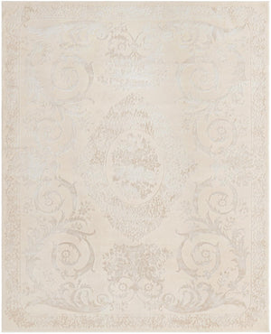 Unique Loom Finsbury Diana Machine Made Botanical Rug Ivory, Beige 7' 10" x 10' 0"