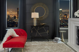 Wildwood Layers Of Luxe Lamp — Stacked Crystal Table Lamp With Antique Brass Finish, 32" Height For Elegant Ambient Lighting 65704