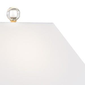 Wildwood Chess Court Lamp Crystal — Sculptural Crystal & Carrara Marble Table Lamp For Modern Minimalist Spaces 65706