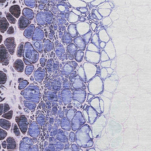 HomeRoots 9' X 12' Purple & Ivory Abstract Area Rug – Washable, UV Protected, Durable Design for Modern Spaces 657088
