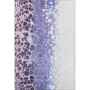 HomeRoots 10' X 14' Purple And Ivory Abstract Area Rug – Washable, UV-Protected, Durable Design for High-Traffic Spaces 657089