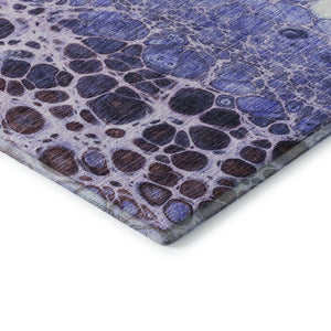 HomeRoots 10' X 14' Purple And Ivory Abstract Area Rug – Washable, UV-Protected, Durable Design for High-Traffic Spaces 657089