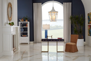 Wildwood Church Court Lantern Grand 36" White Lattice Six-Light Pendant For Tall Foyers, Stairwells, Lobbies 65713