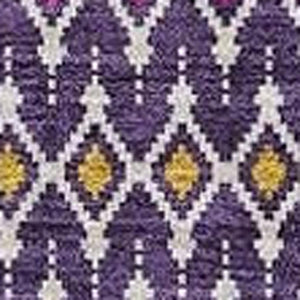 HomeRoots 5' X 8' Purple and Yellow Tribal Area Rug - Washable, UV-Protected, Durable Design for Homes with Kids 657133