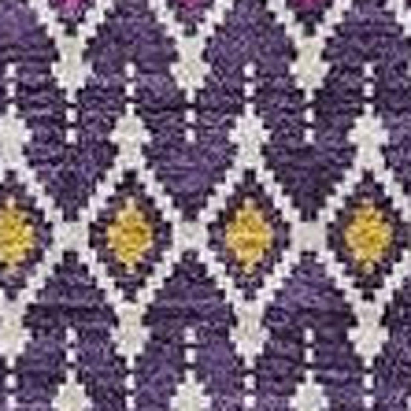 HomeRoots 5' X 8' Purple and Yellow Tribal Area Rug - Washable, UV-Protected, Durable Design for Homes with Kids 657133