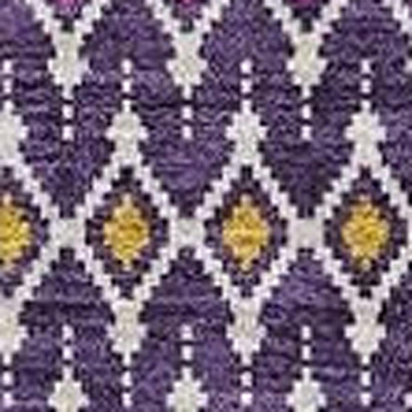 HomeRoots 8' X 10' Vibrant Purple and Yellow Tribal Washable Area Rug with UV Protection for High-Traffic Areas 657135