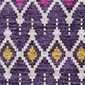 HomeRoots 9' X 12' Purple and Yellow Tribal Area Rug - Washable, UV Protected, Stain Resistant for High Traffic Spaces 657136