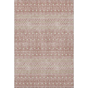 HomeRoots 9' X 12' Blush & Ivory Tribal Area Rug - Durable, UV-Protected, Soft & Stain-Resistant for Homes 657160