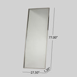 Christopher Knight Home® - Noble House - Pinefield Modern Rectangular Standing Mirror - Stainless Finish