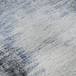 HomeRoots 10' X 14' Washable Blue Gray & Ivory Abstract Area Rug – UV Protected, Durable, Stylish for Any Room 657215